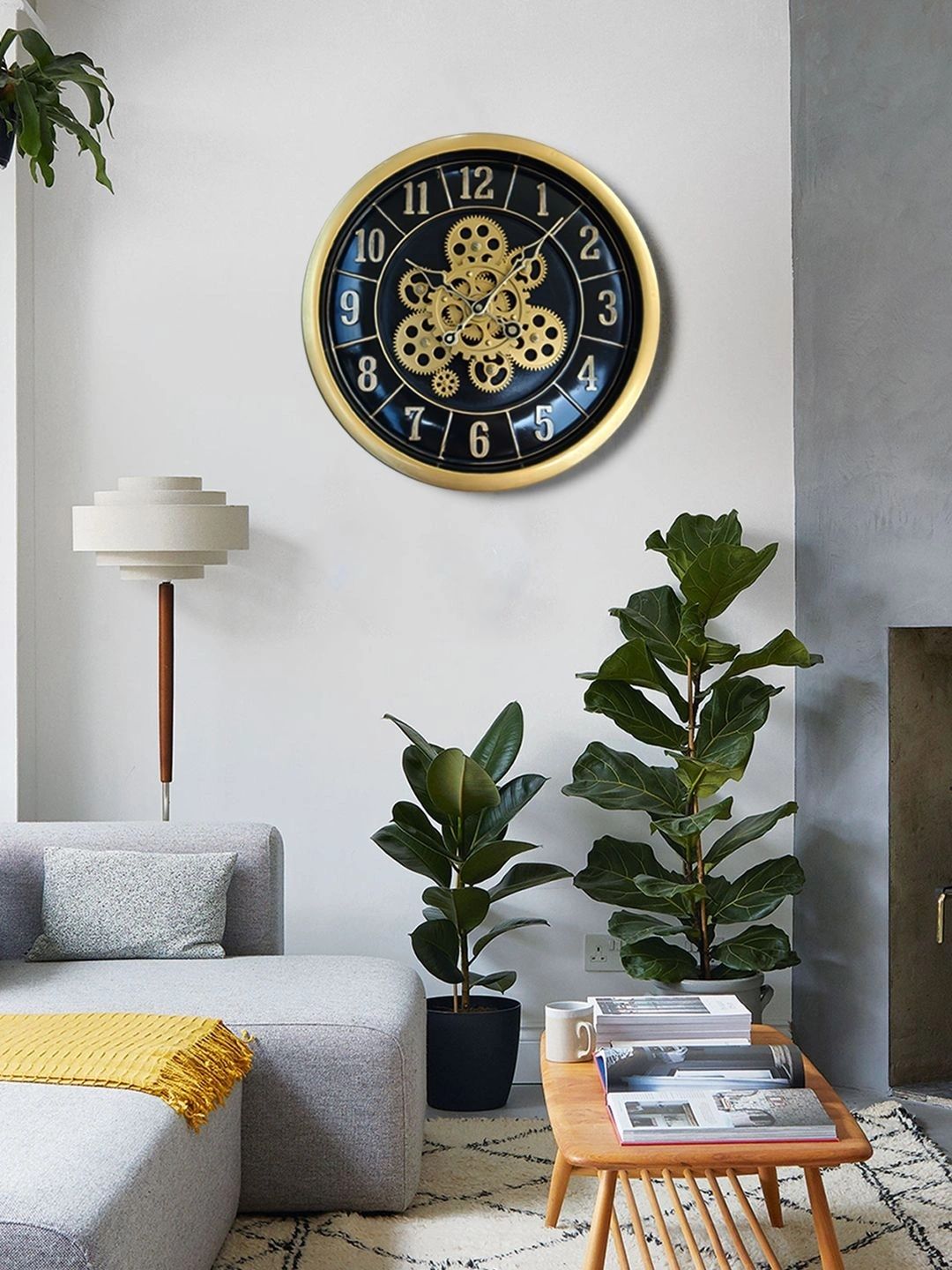 OLIVE TREE Multicoloured Textured Wall Clock-picture-56