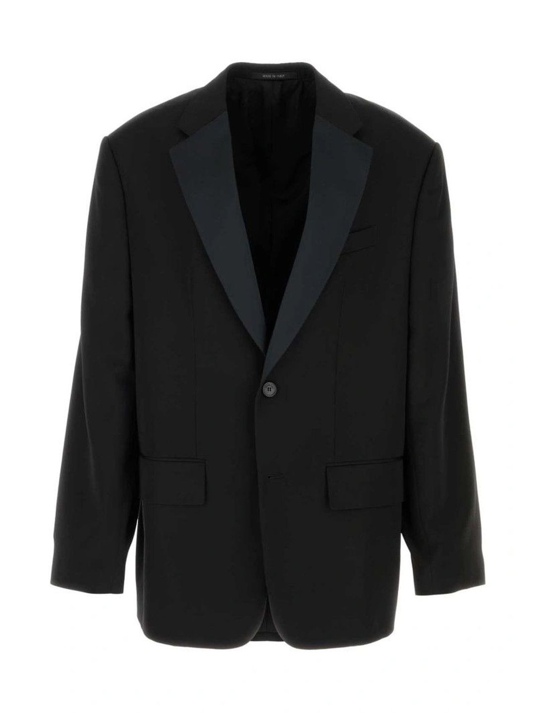 Balenciaga Black Notched Lapel Blazer-picture-32