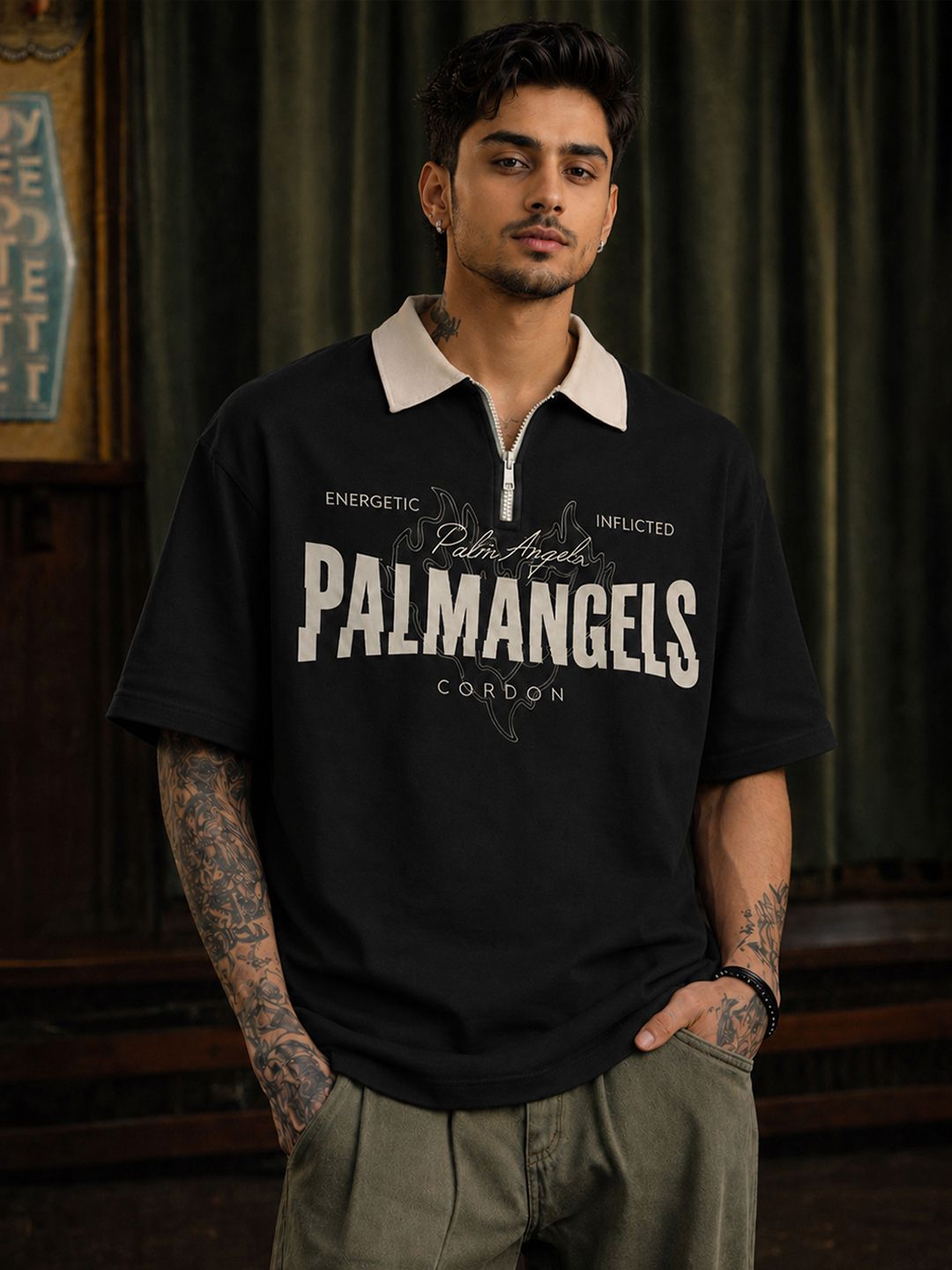 Force Men Brand Logo Printed Polo Collar T-shirt-picture-22