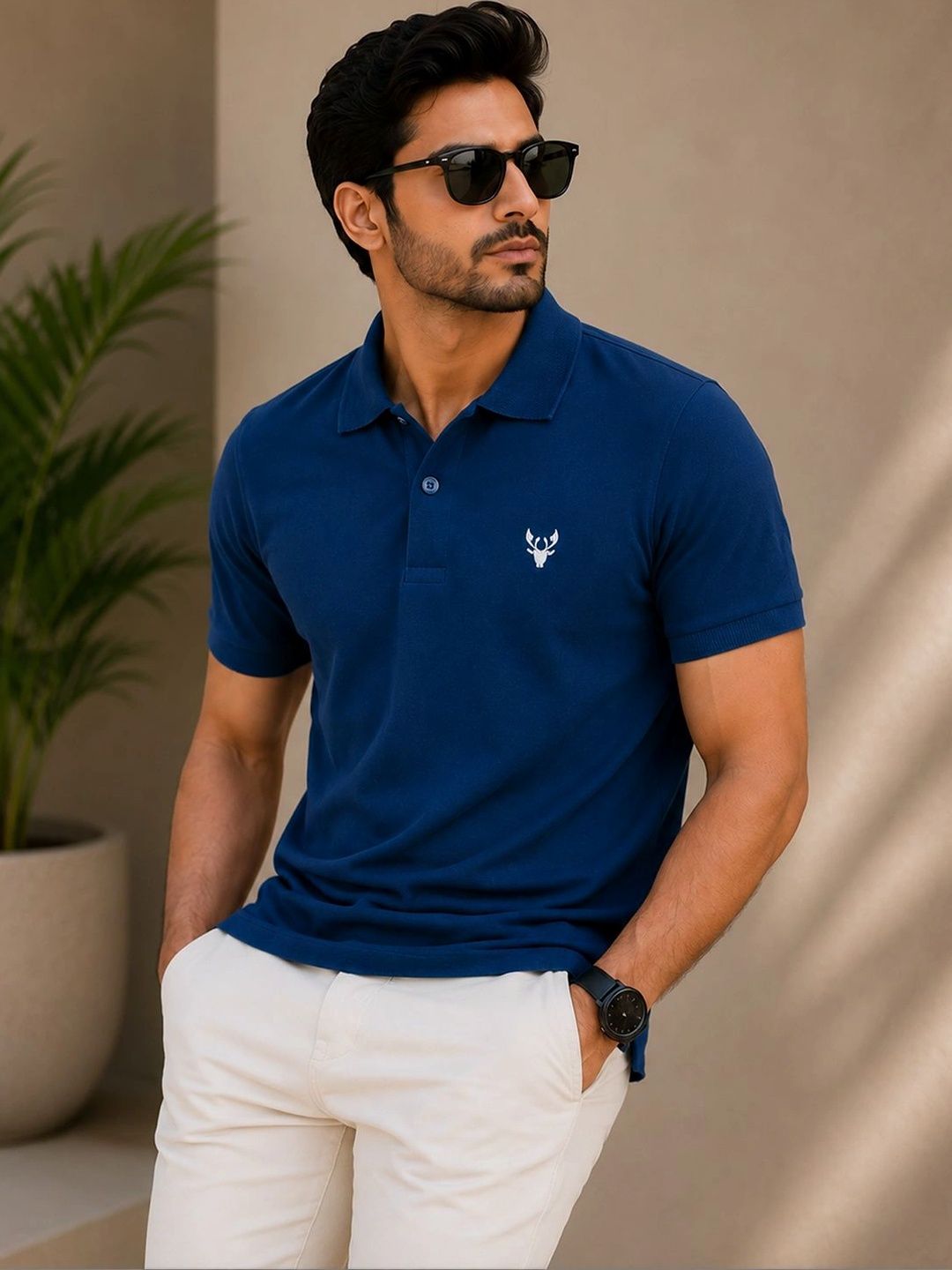 DEE LEAF Men Brand Logo Polo Collar Abzorb T-shirt-picture-57