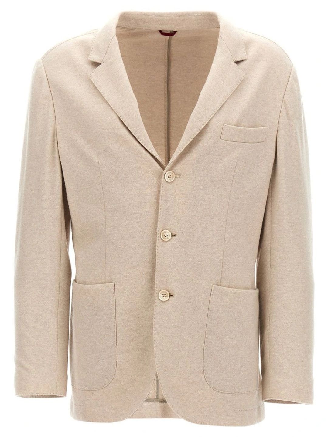 Brunello Cucinelli Beige Notched Lapel Blazer-picture-44