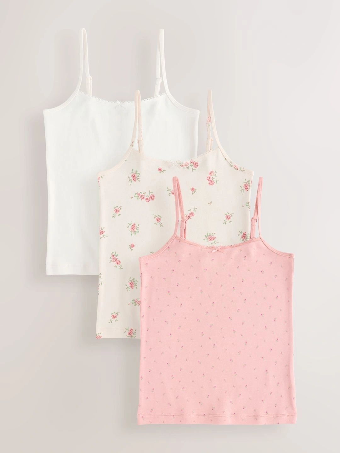 NEXT Girls Pack of 3 Printed Cotton Tank-picture-31
