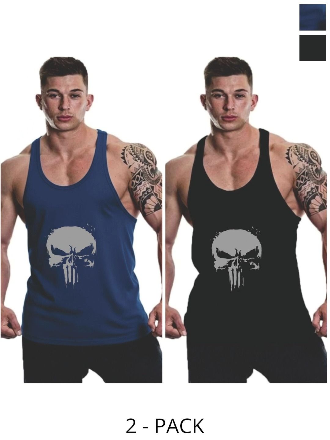 FURRR Pack of 2 Assorted Cotton Blend Gym Vest-picture-24