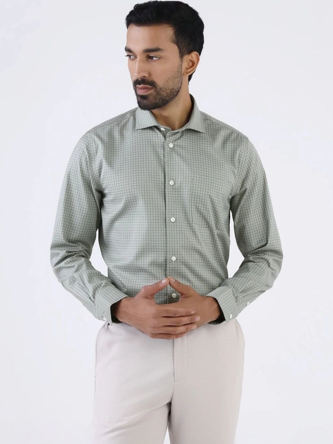 Blackberrys Men Classic Windowpane Checks Checked Formal Shirt-picture-58