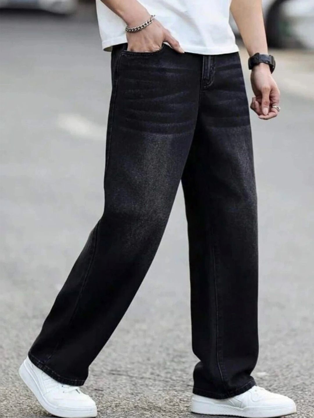 Wanted Men Regular Fit Mid-Rise Low Distress Stretchable Jeans-picture-31