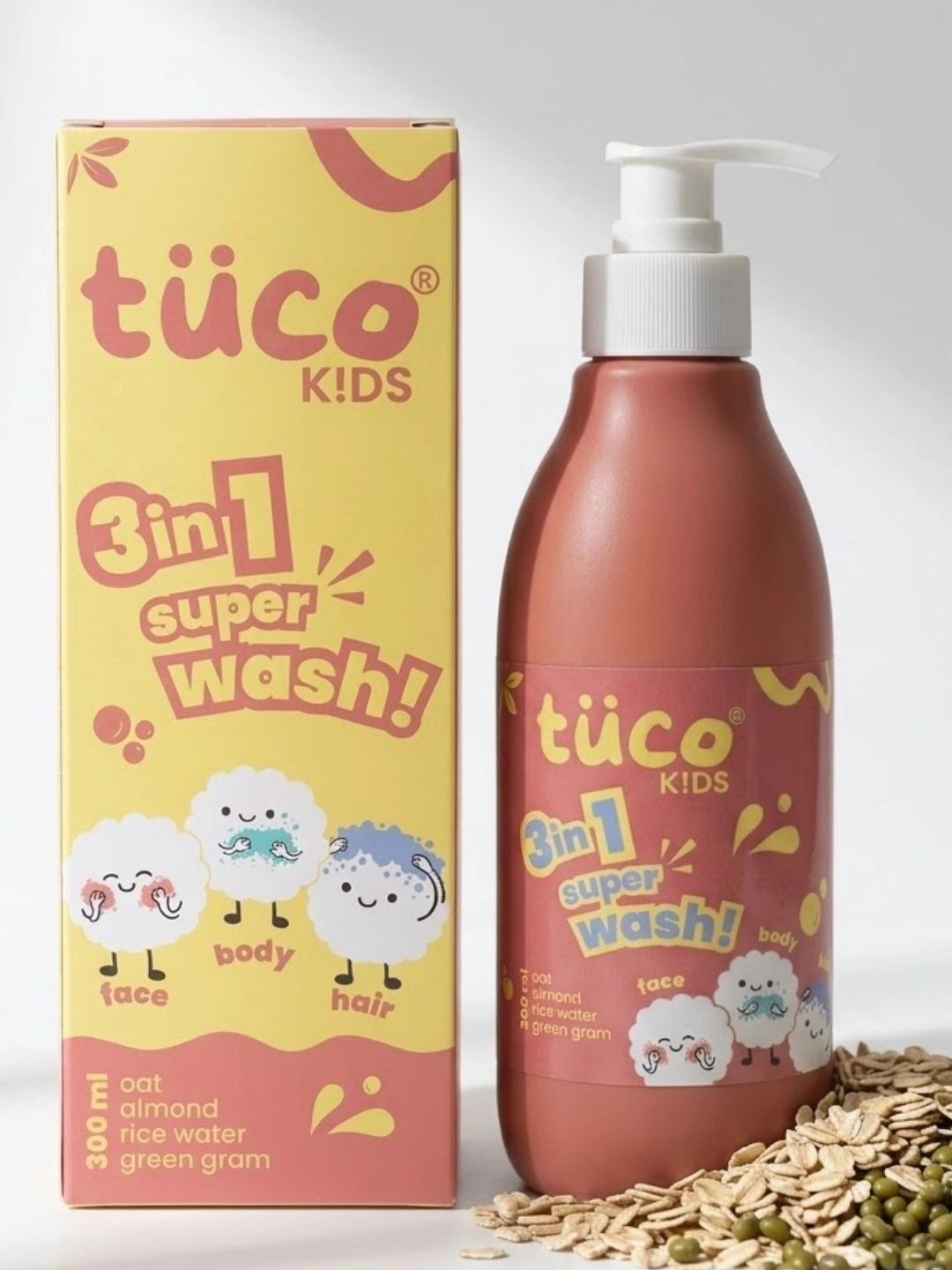 Tuco Kids 3 in 1 Super Wash With Almond - 300 ml-image-36