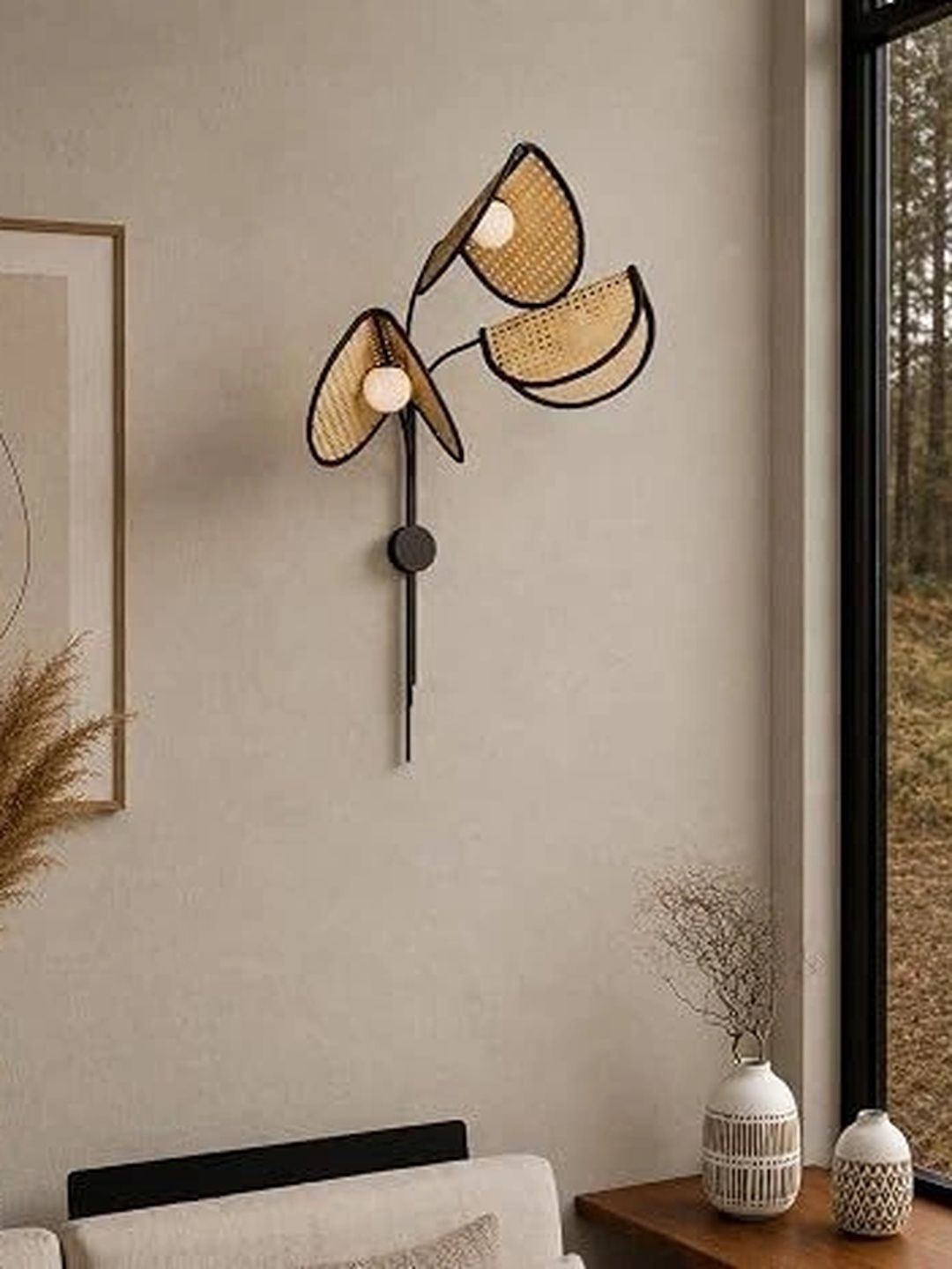 akway Beige Wood Wall Lamp-image-12