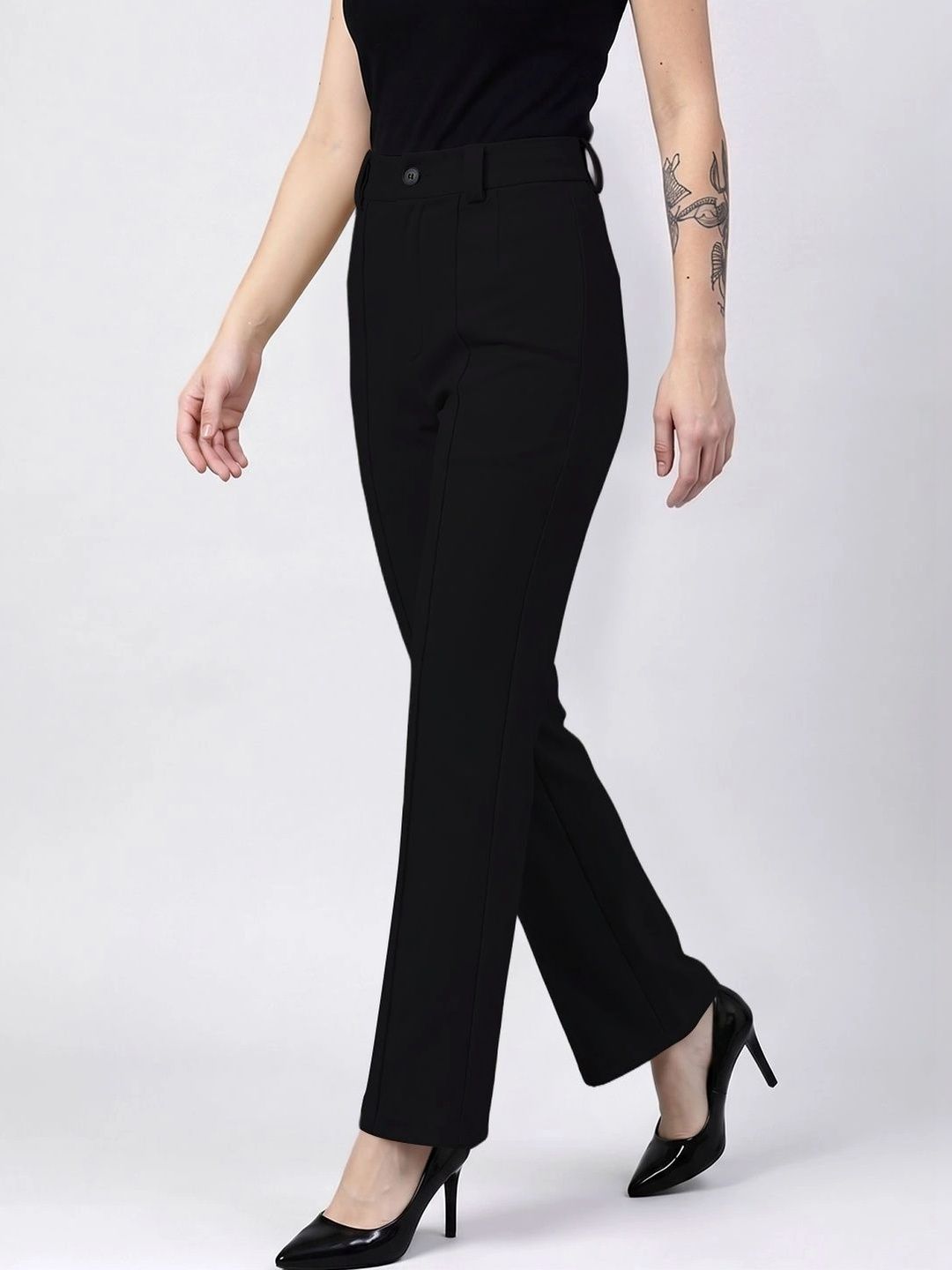 Maheshvi Women Straight Fit High-Rise Trousers-picture-14