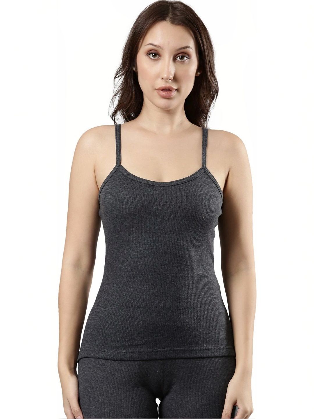 Femmora Ribbed Round Neck Thermal Top-picture-12