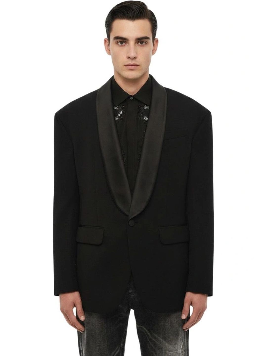 Dsquared2 Black Shawl Lapel Blazer-picture-43