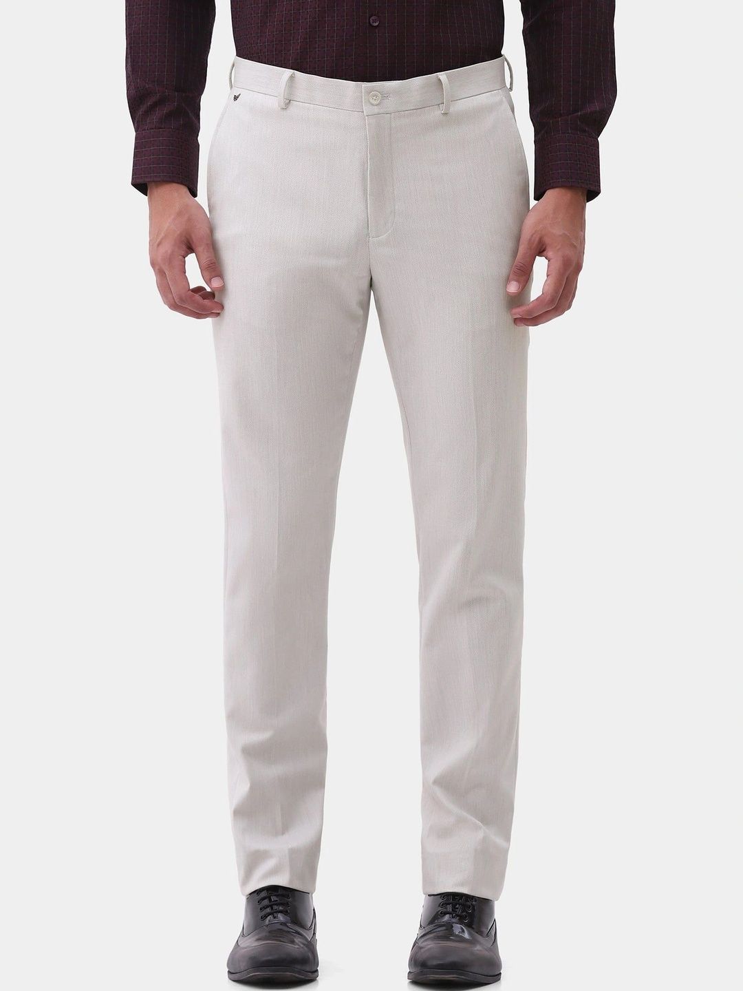 Blackberrys Men Textured Easy Wash Trousers-picture-38