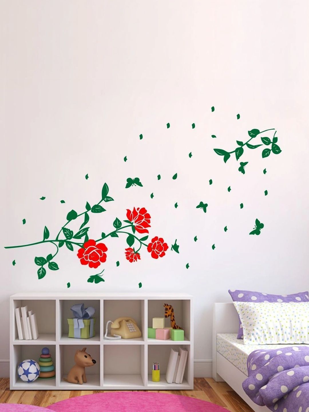 GRAPHICS DECOR Green & Red Scratch Resistant Removable Self-Adhesive Wall Stickers-picture-40