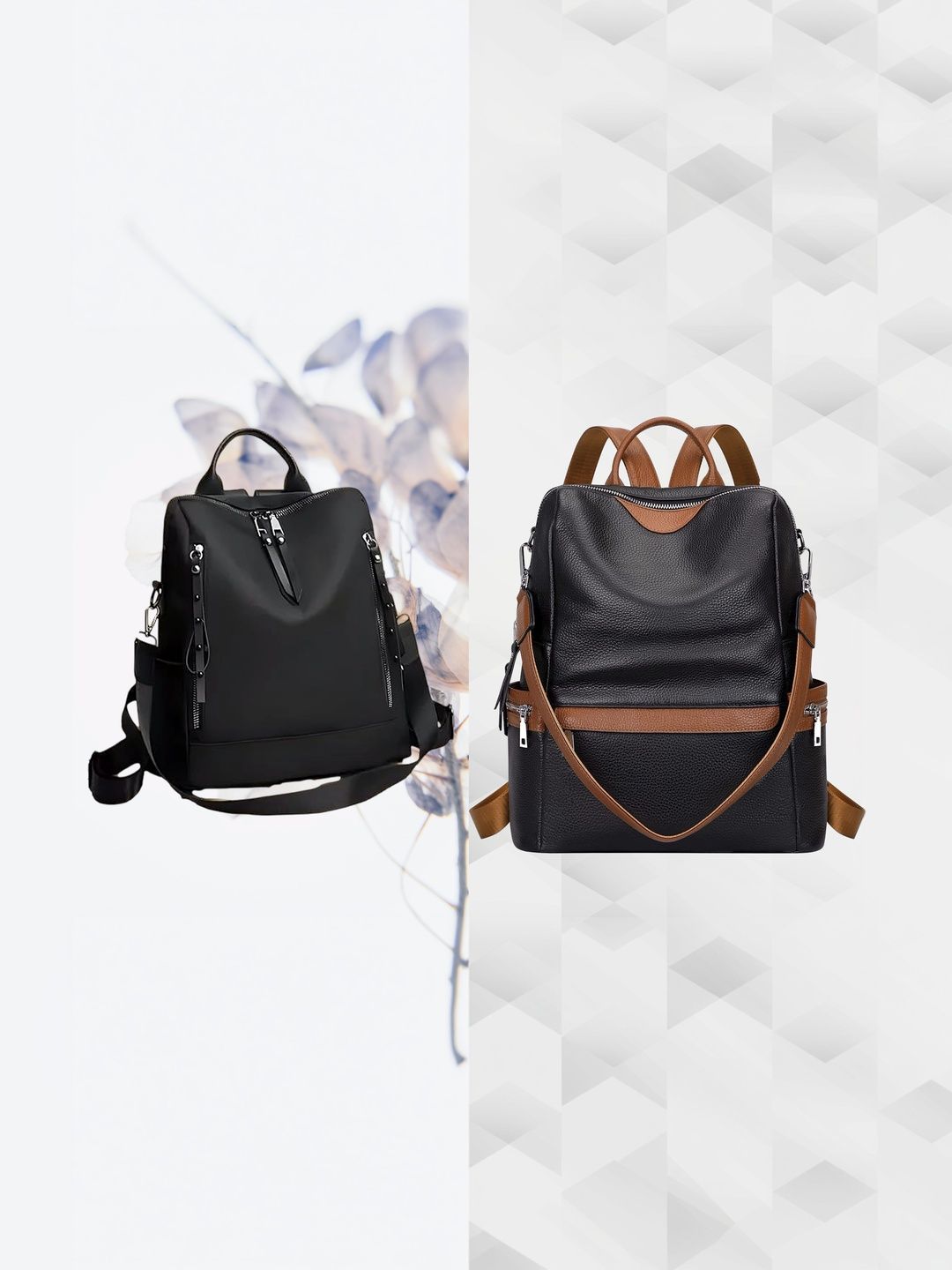 MomsyStore Women Contrast Detail Backpack-picture-46