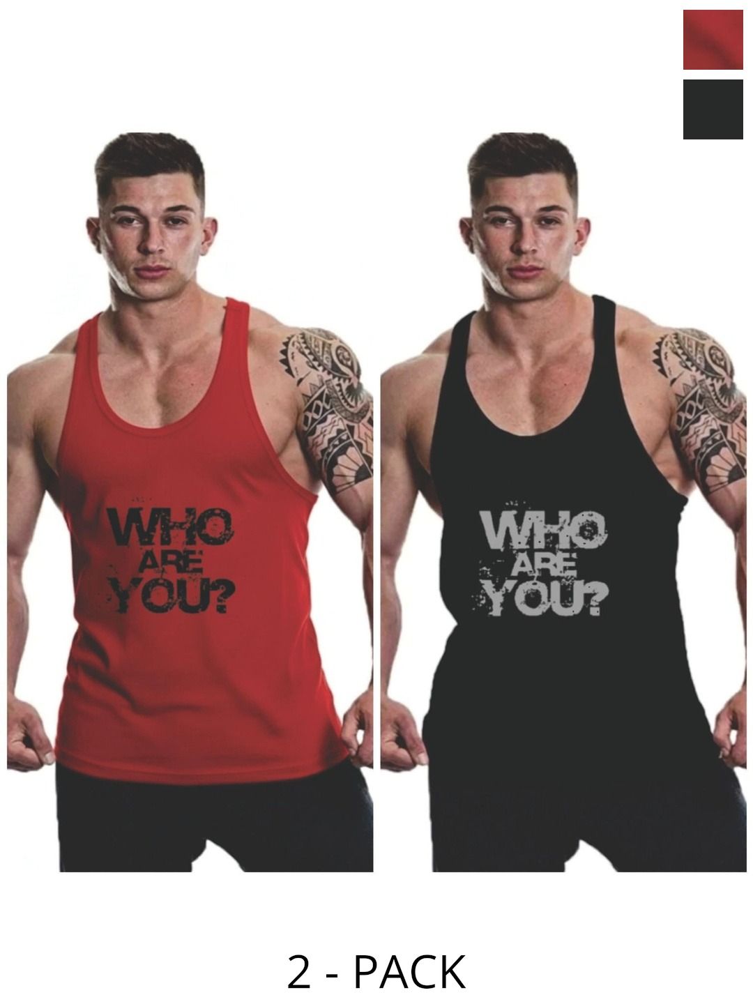 FURRR Pack of 2 Printed Assorted Cotton Blend Gym Vest-picture-16
