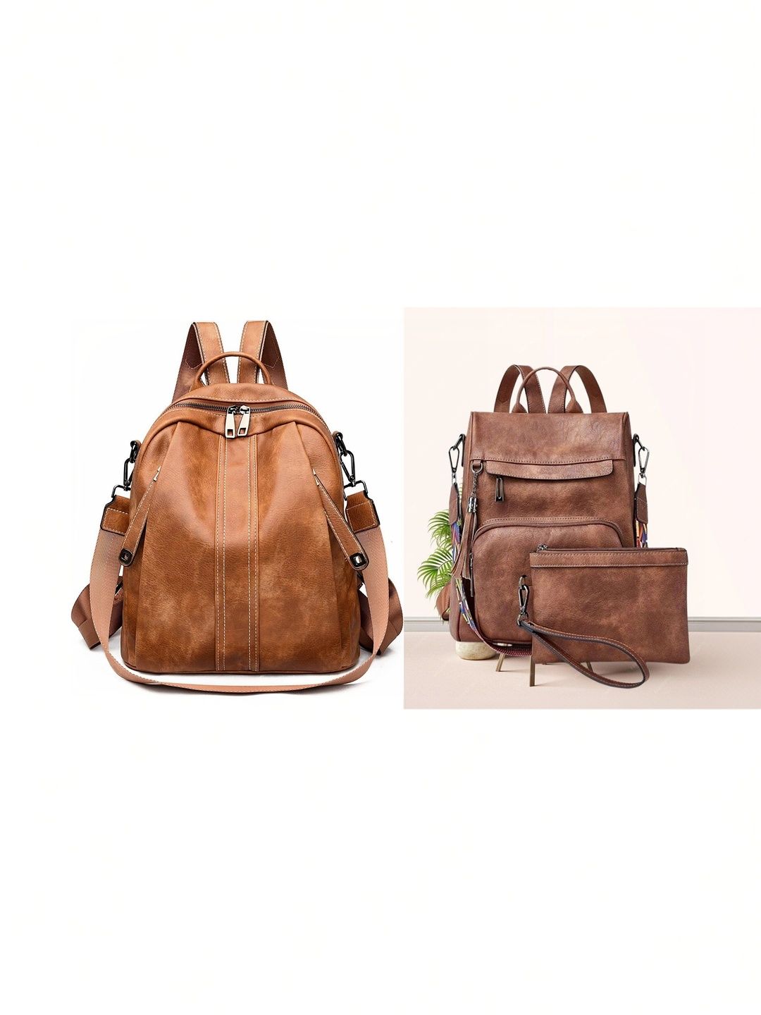 MomsyStore Women Contrast Detail Backpack-picture-55