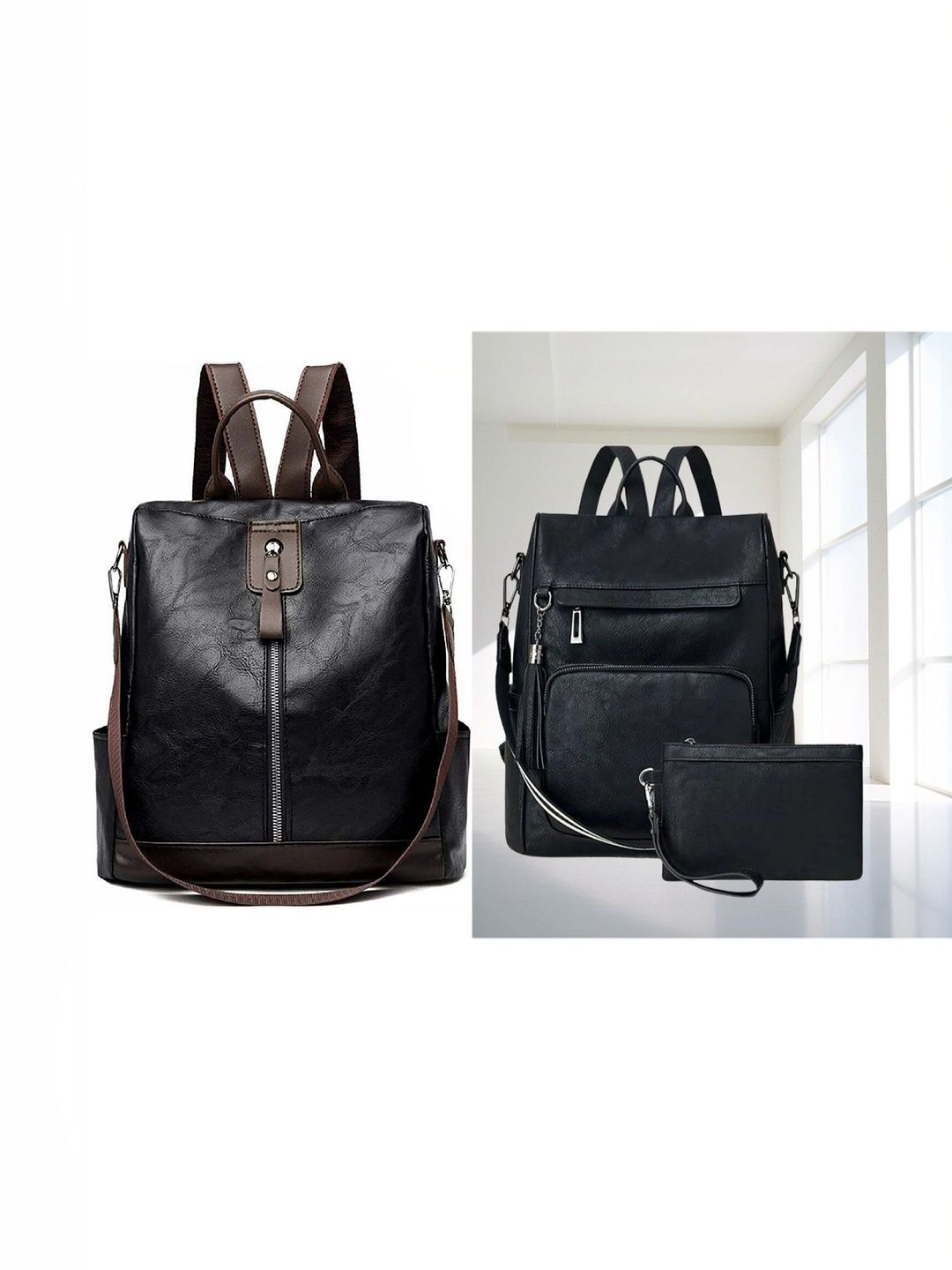 MomsyStore Women Contrast Detail Backpack-picture-14