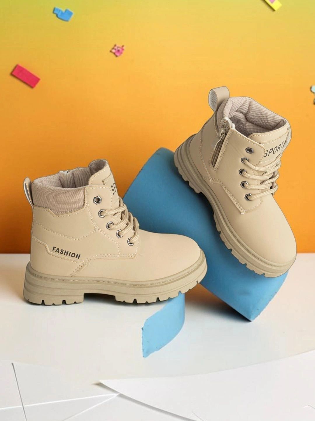 Truffle Collection Kids Casual Block-Heeled Regular Boots-picture-36