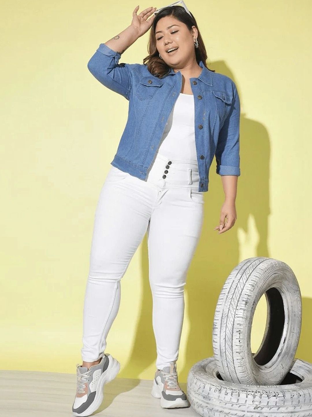 Moda Rapido Women Outdoor Denim Jacket-picture-52