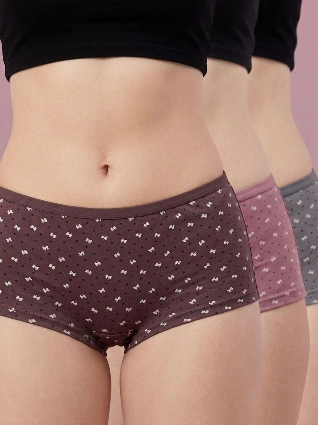 BODYMIST Women Pack of 3 Boy Shorts Briefs-picture-12