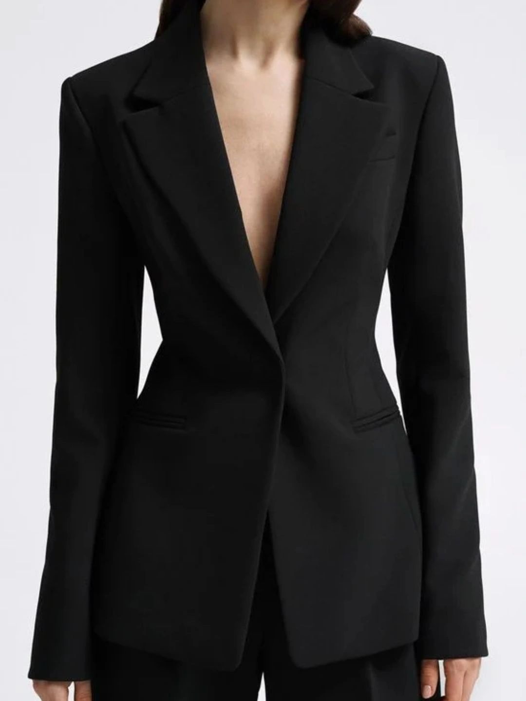 Beyond Formals Notched Lapel Single-Breasted Formal Blazers-picture-54