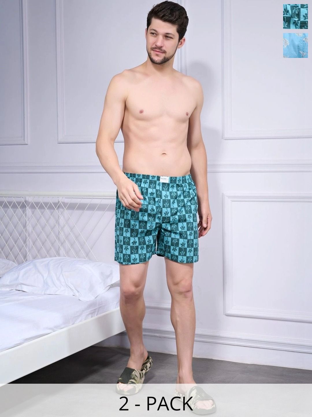 MAXZONE Pack Of 2 Printed Pure Cotton Boxers-picture-23