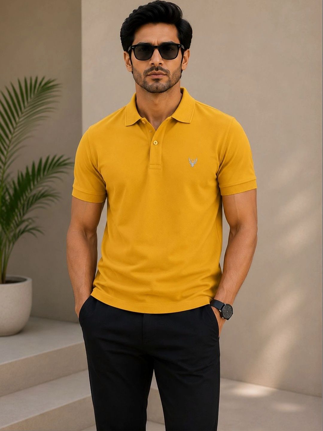 DEE LEAF Men Brand Logo Polo Collar Abzorb T-shirt-picture-41