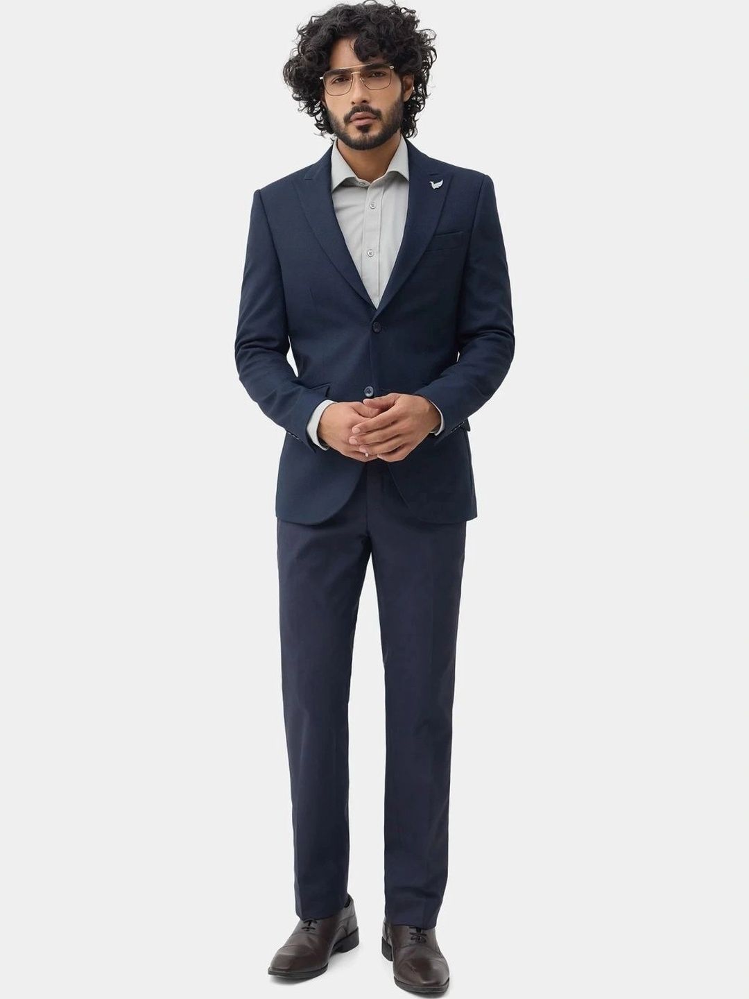Blackberrys Notched Lapel Single-Breasted Slim Fit Formal Blazers-picture-40