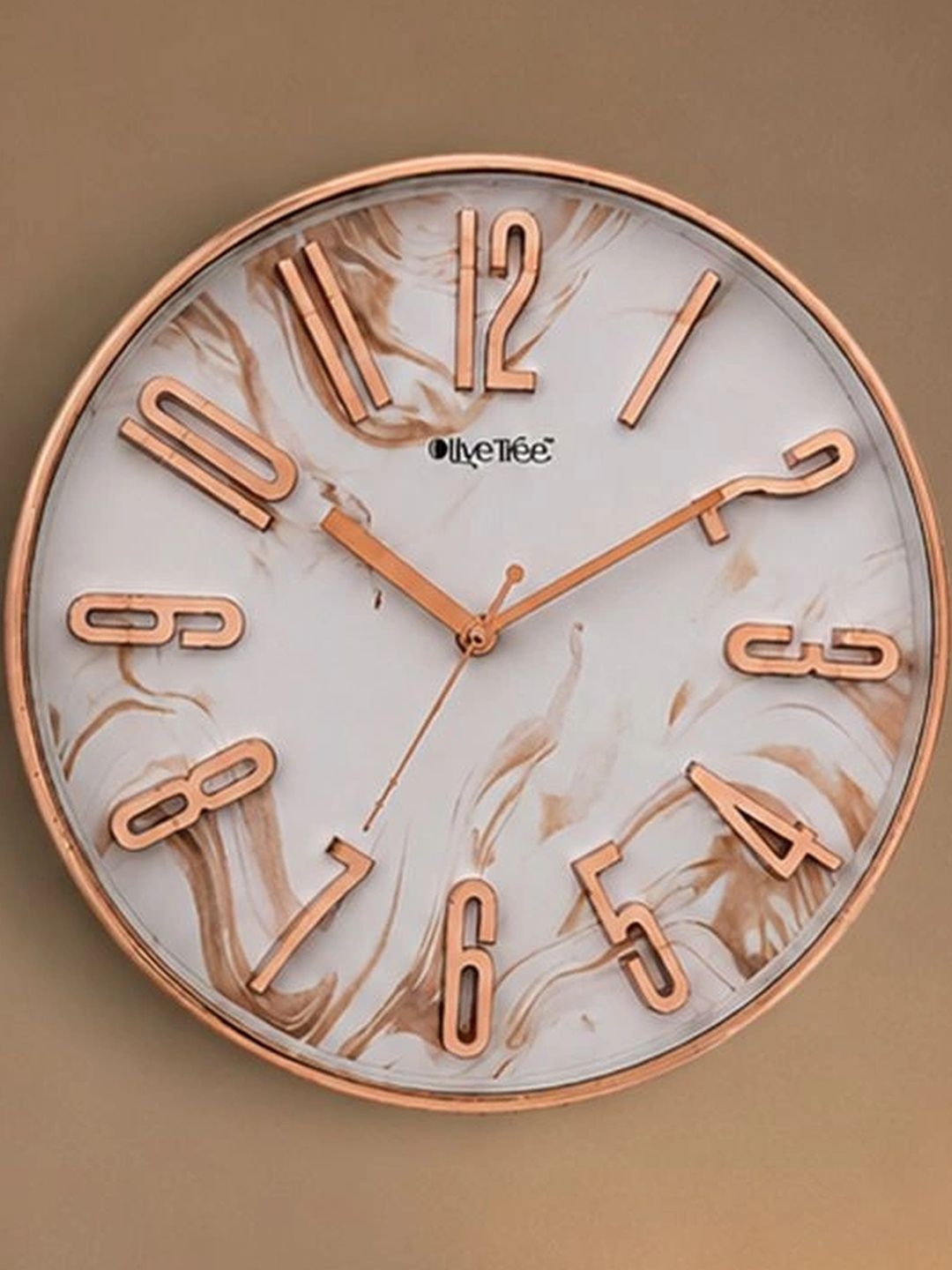 OLIVE TREE Multicoloured Textured Contemporary Wall Clock-image-10