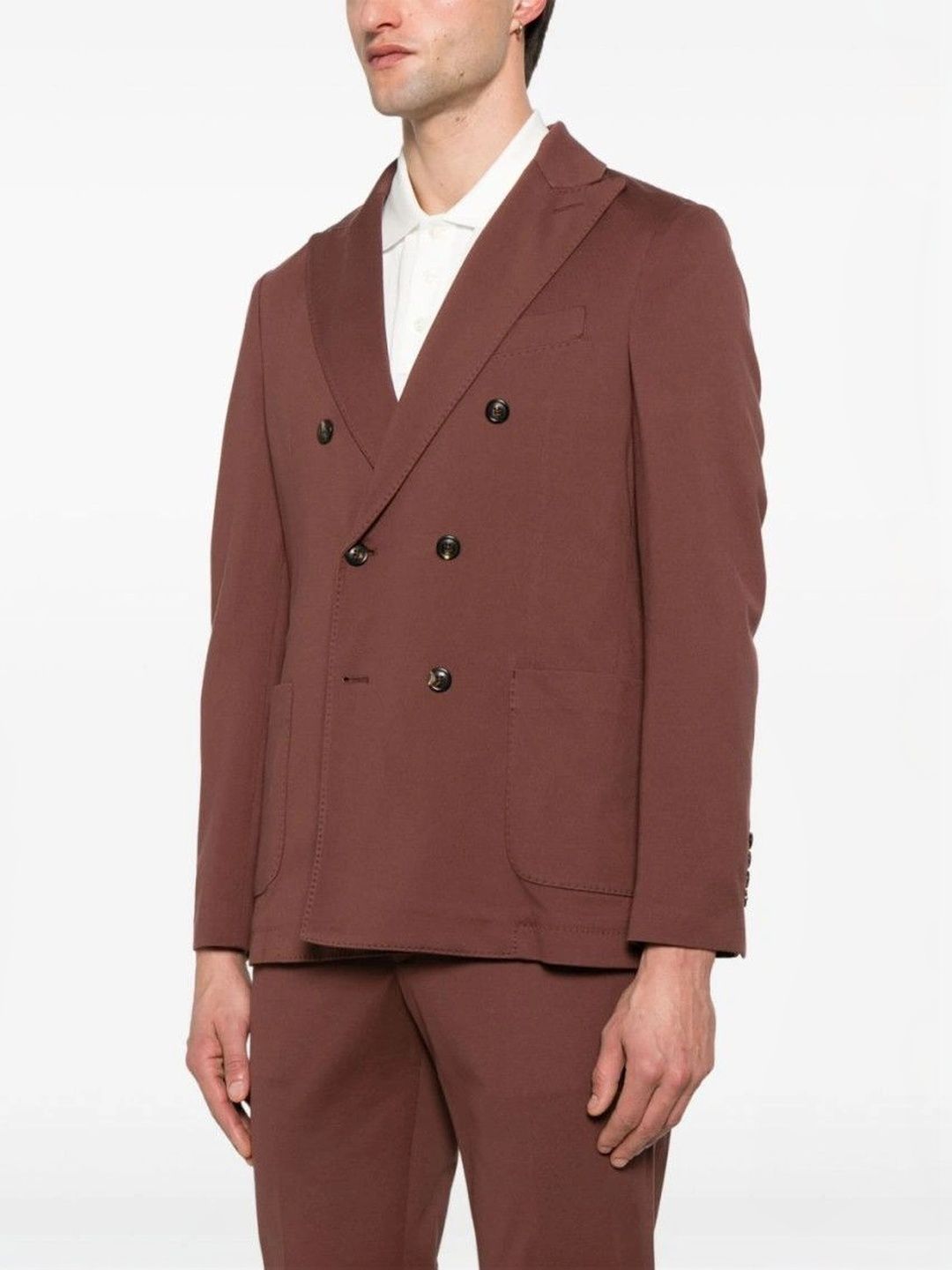 Circolo 1901 Brown Cotton Double-Breasted Blazer-picture-37