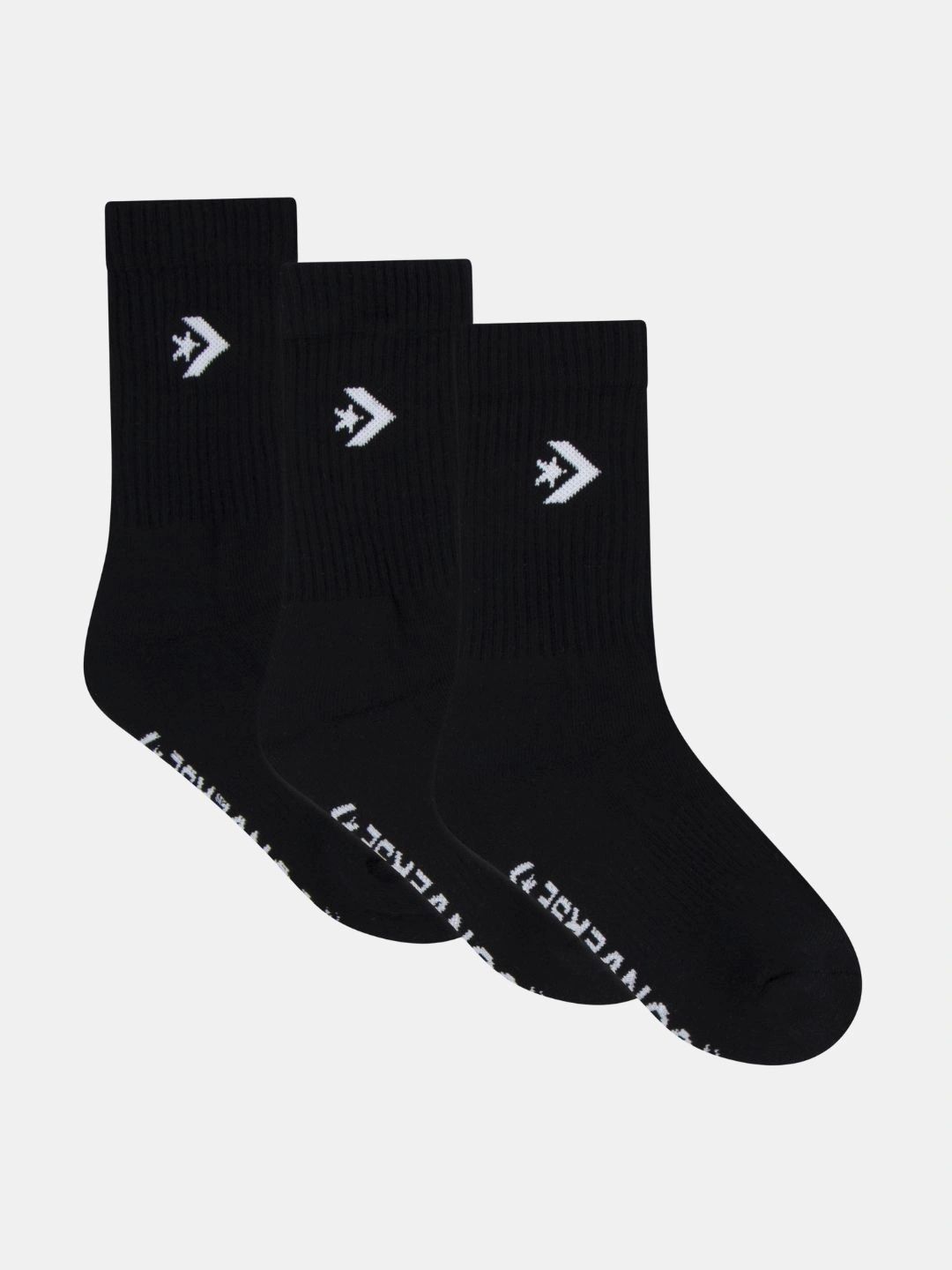 Converse Unisex Pack of 3 Cotton Blend Patterned Above Ankle Socks-picture-14