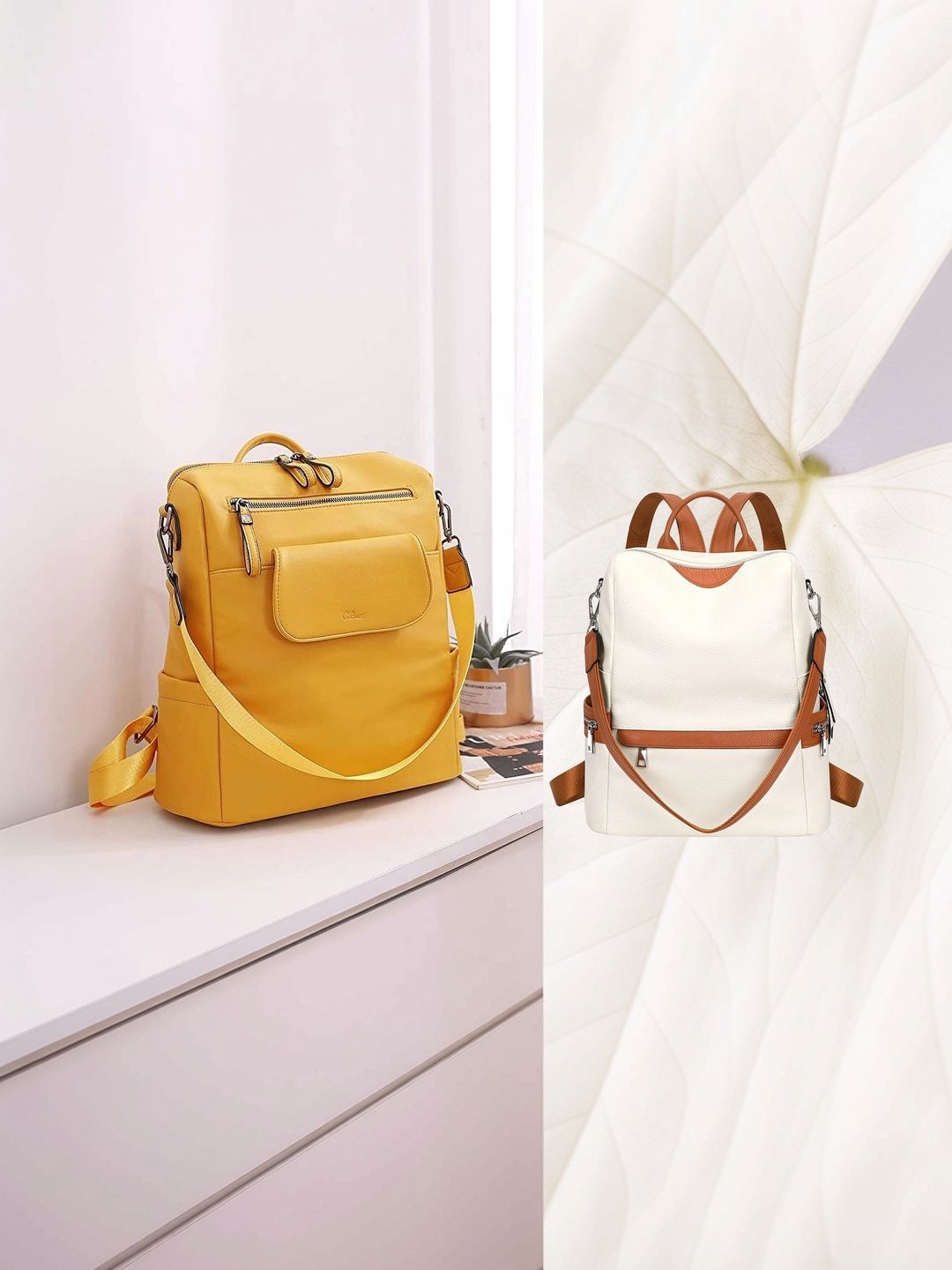 MomsyStore Women Contrast Detail Backpack-picture-16