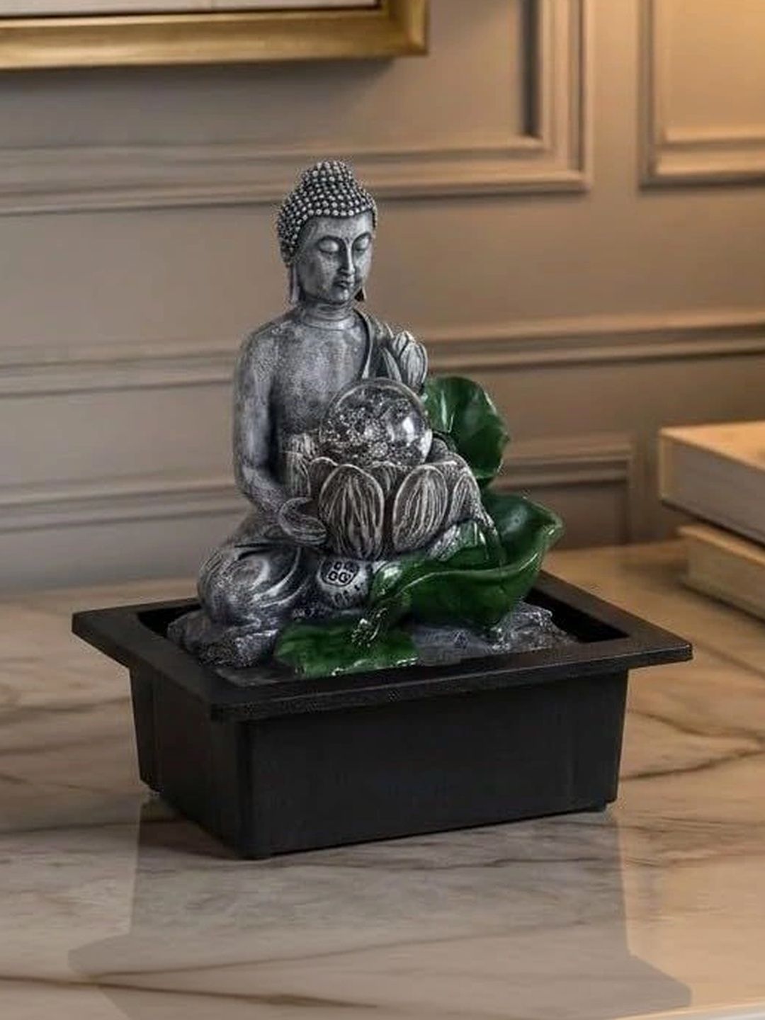THE SACRED GIFTS Grey Natural Stone Indoor Medium Fountains-image-46