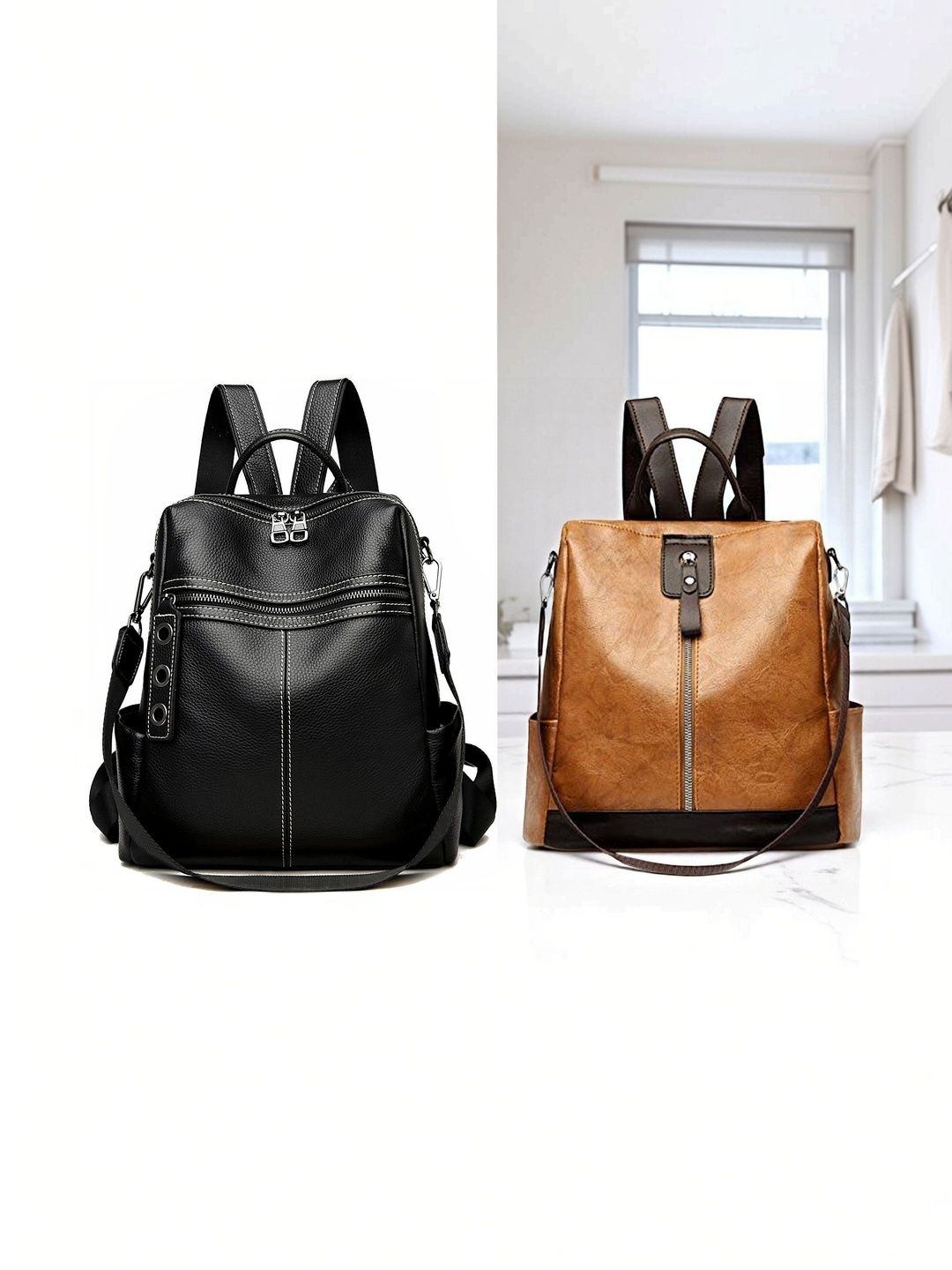 MomsyStore Women Contrast Detail Backpack-picture-21