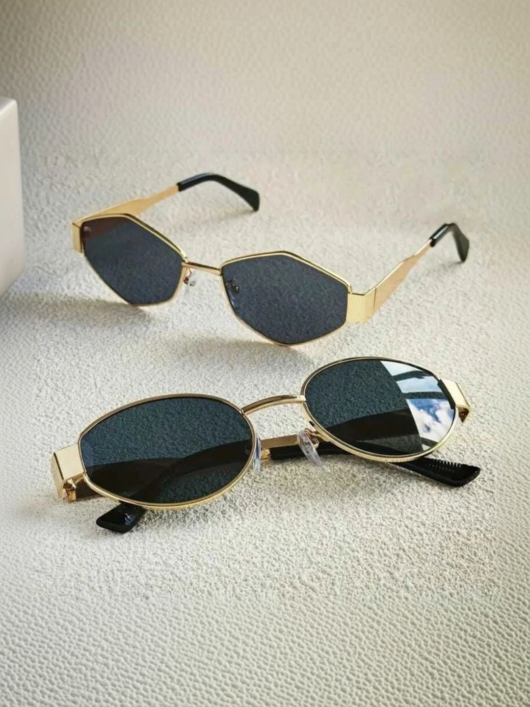 KOPEK Unisex Black Lens & Gold-Toned Other Sunglasses with-picture-28