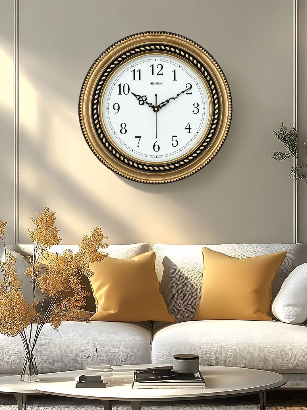 OLIVE TREE Multicoloured Textured Traditional Wall Clock-image-38
