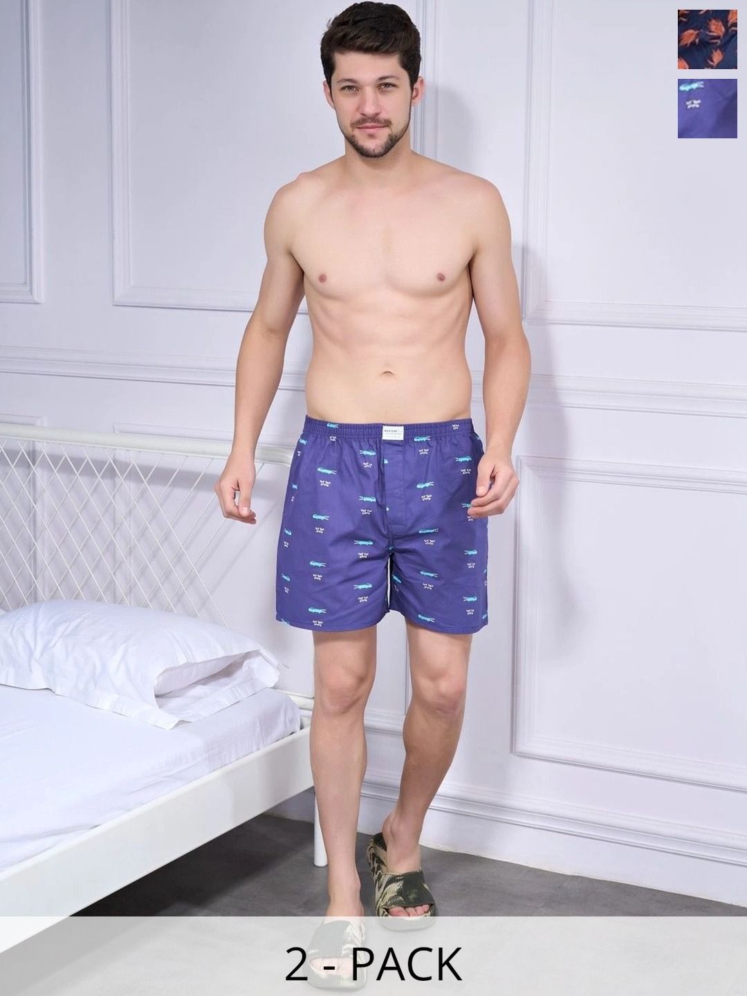MAXZONE Pack Of 2 Printed Pure Cotton Boxers-picture-17