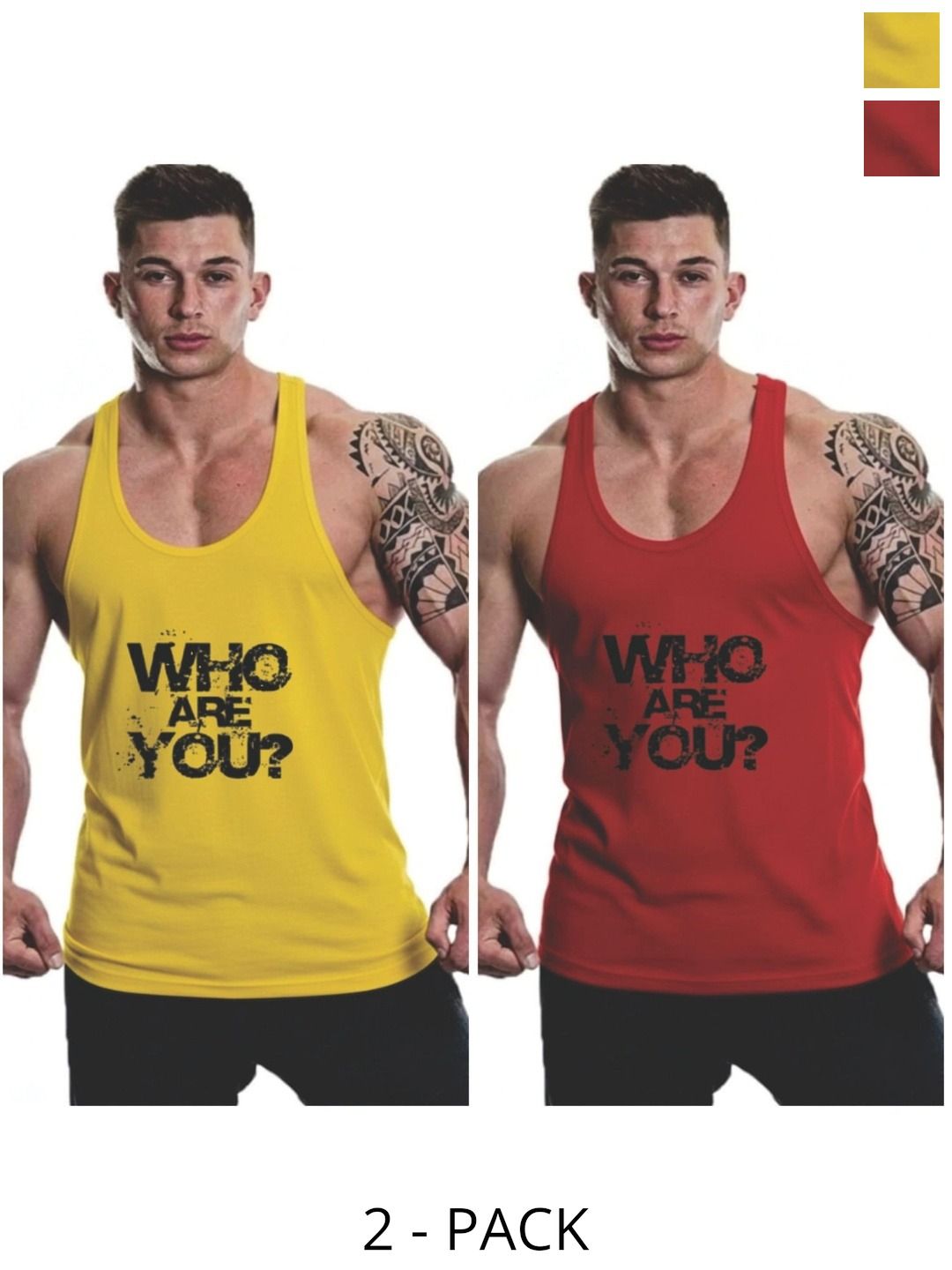 FURRR Pack of 2 Printed Assorted Cotton Blend Gym Vest-picture-28
