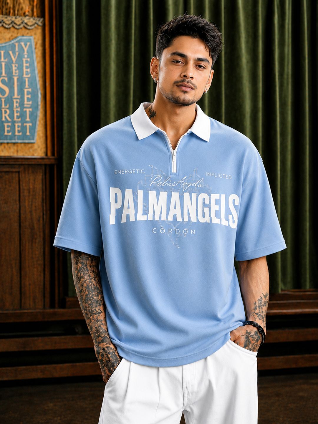 Force Men Brand Logo Printed Polo Collar T-shirt-picture-24