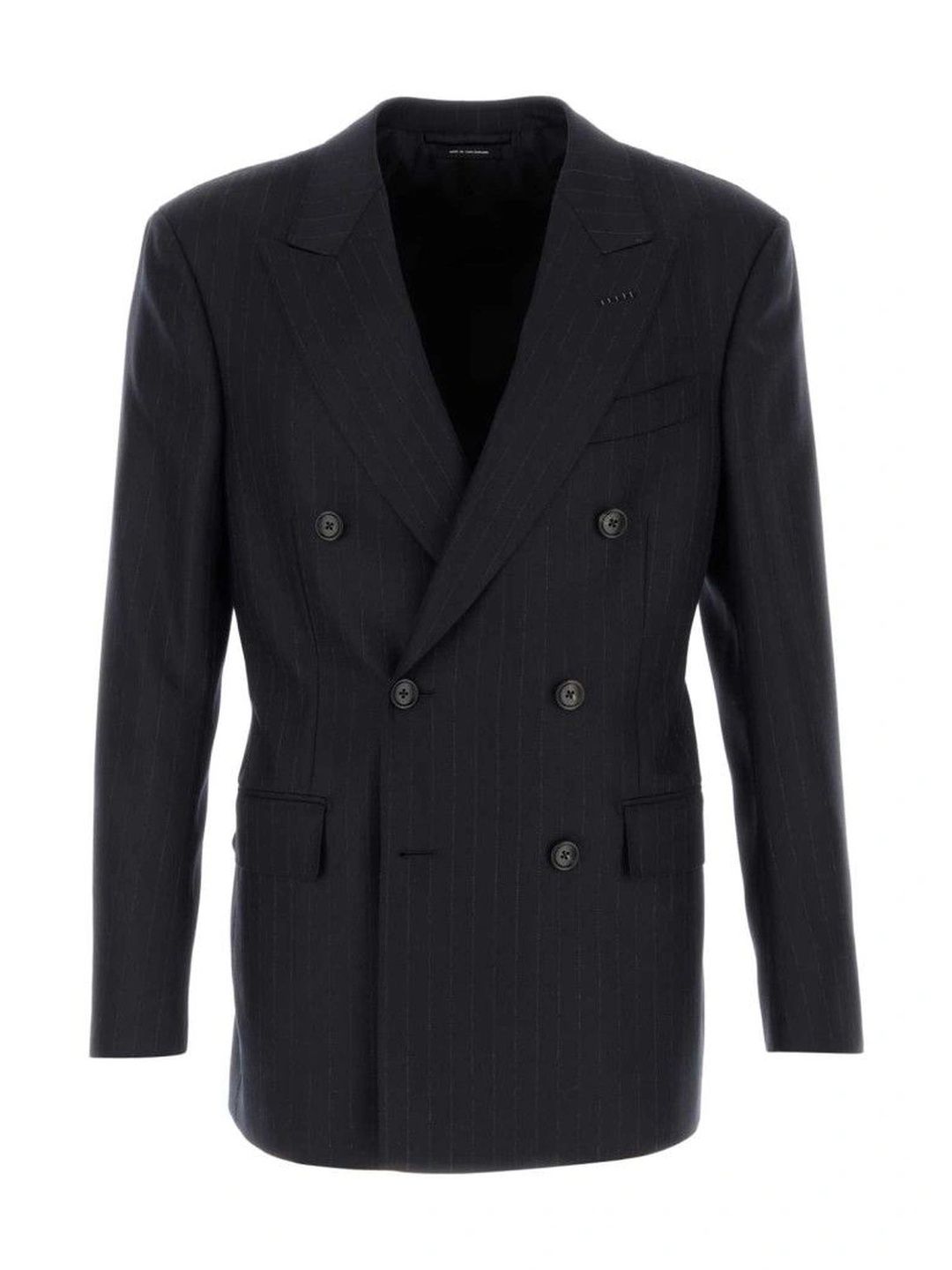 Tom Ford Black Peaked Lapel Blazer-picture-50