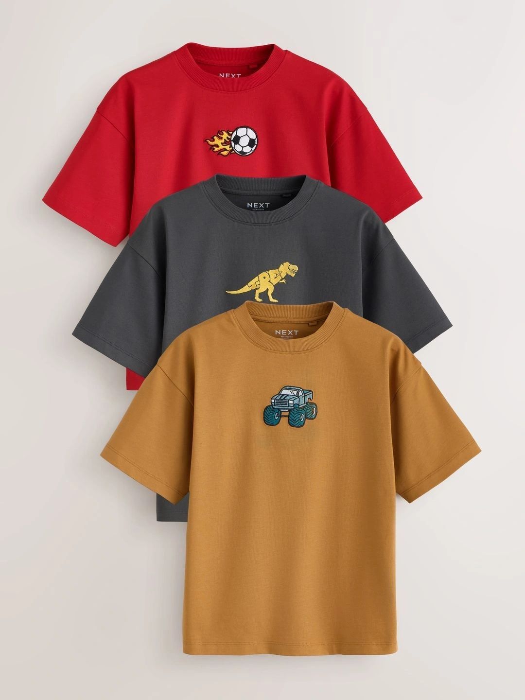 NEXT Boys Pack of 3 Graphic Print T-shirt-picture-33