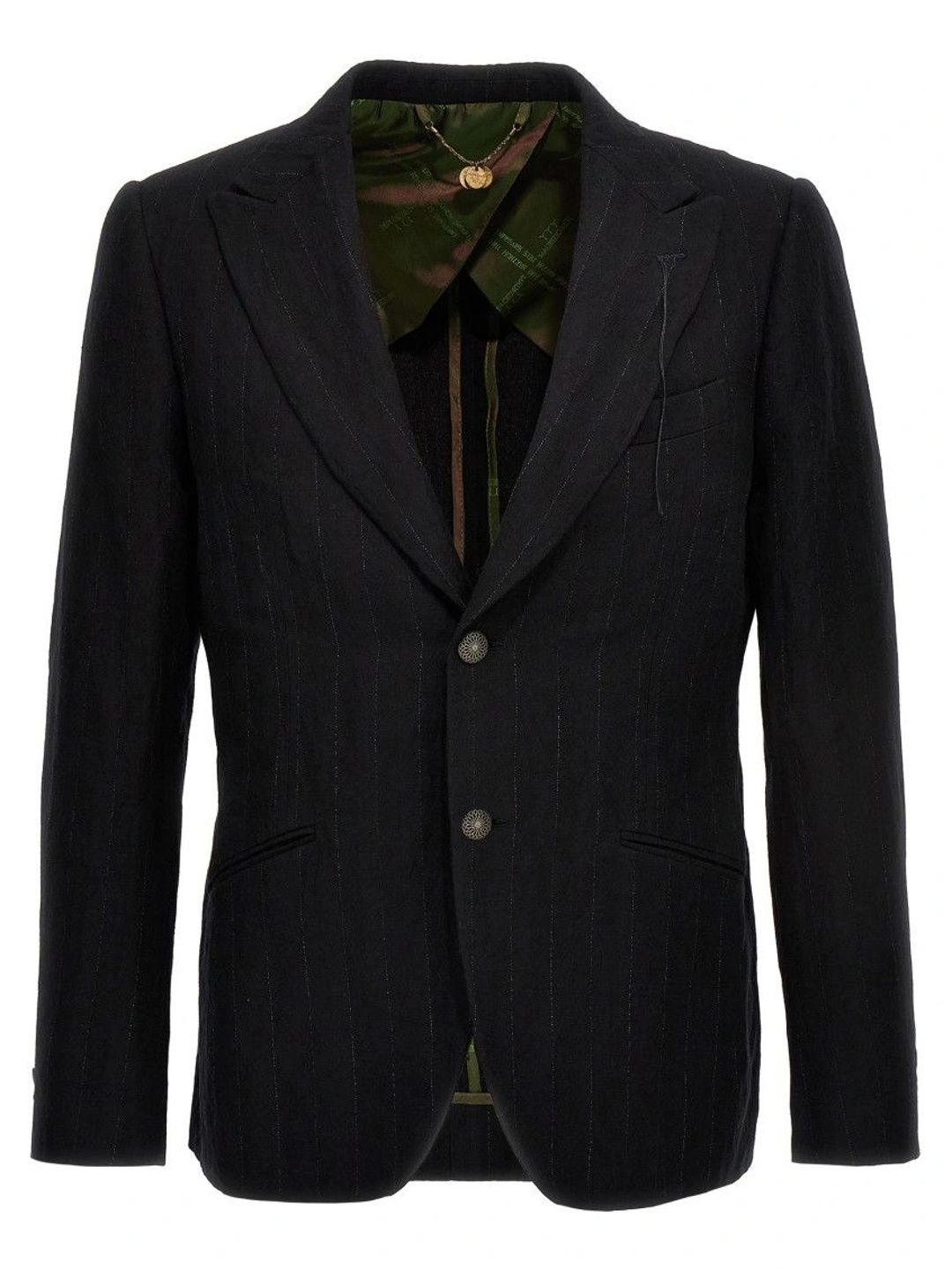 Maurizio Miri Black Notched Lapel Blazer-picture-49