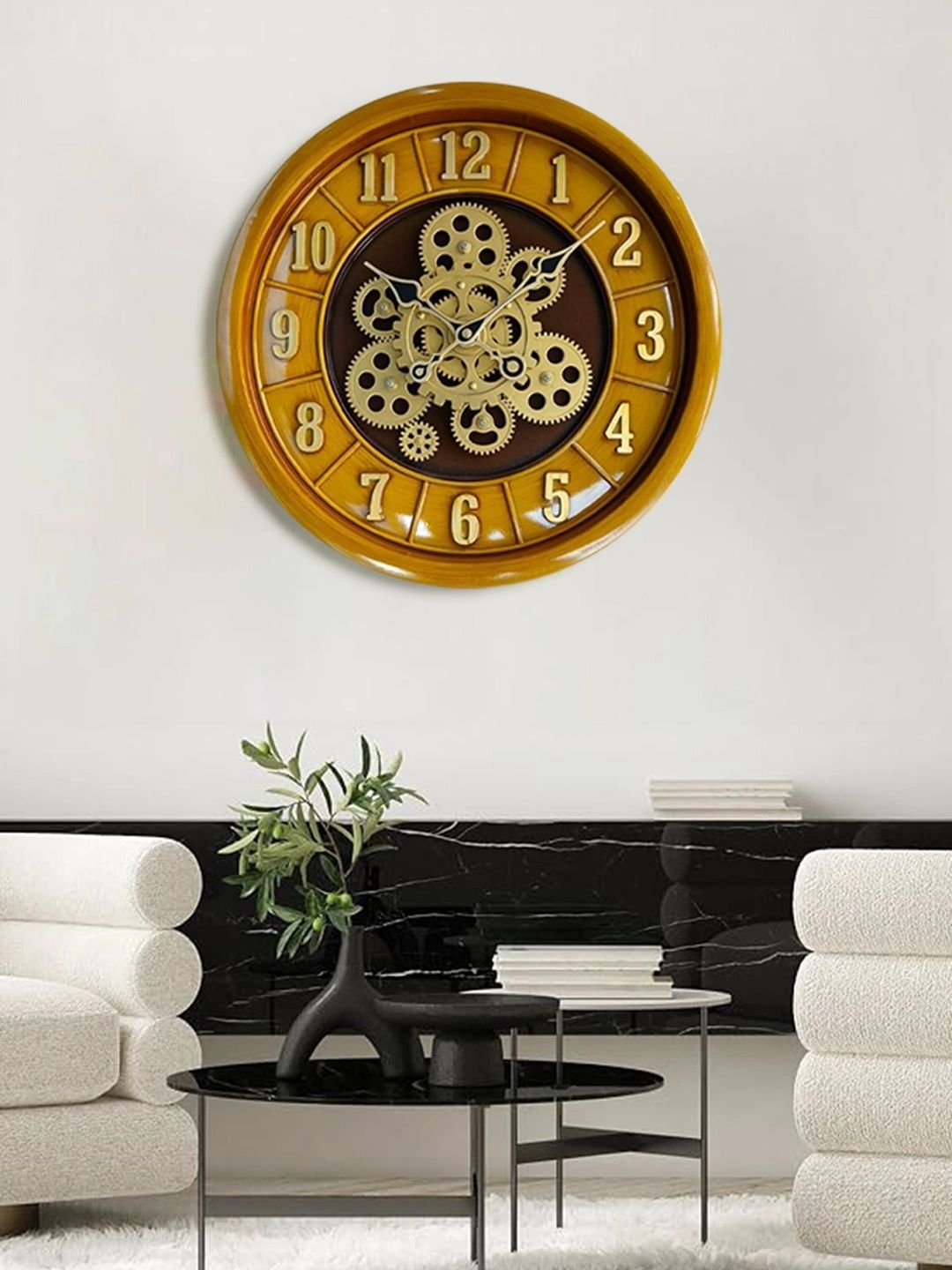 OLIVE TREE Multicoloured Textured Wall Clock-picture-18