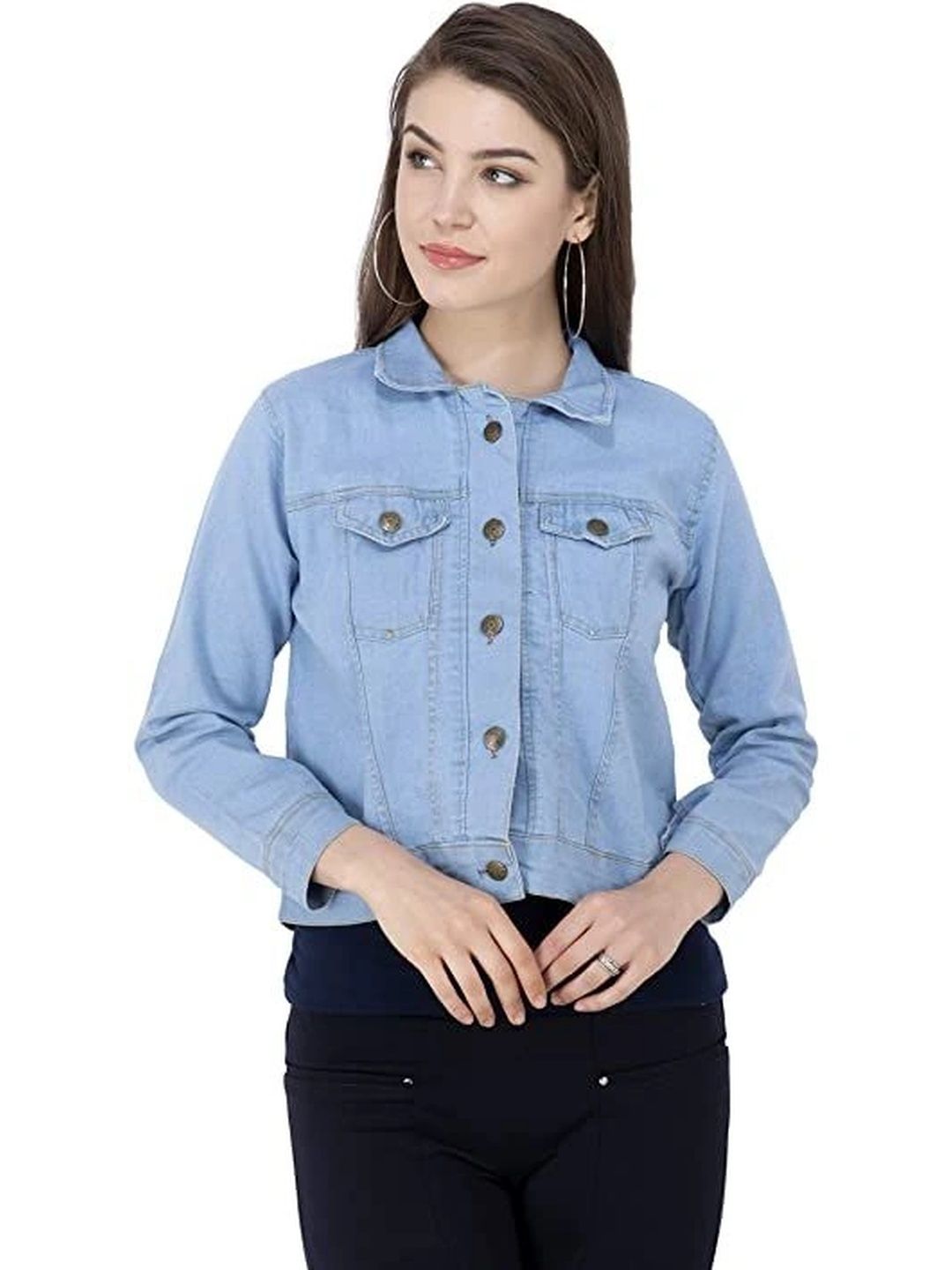 Moda Rapido Women Outdoor Denim Jacket-picture-53