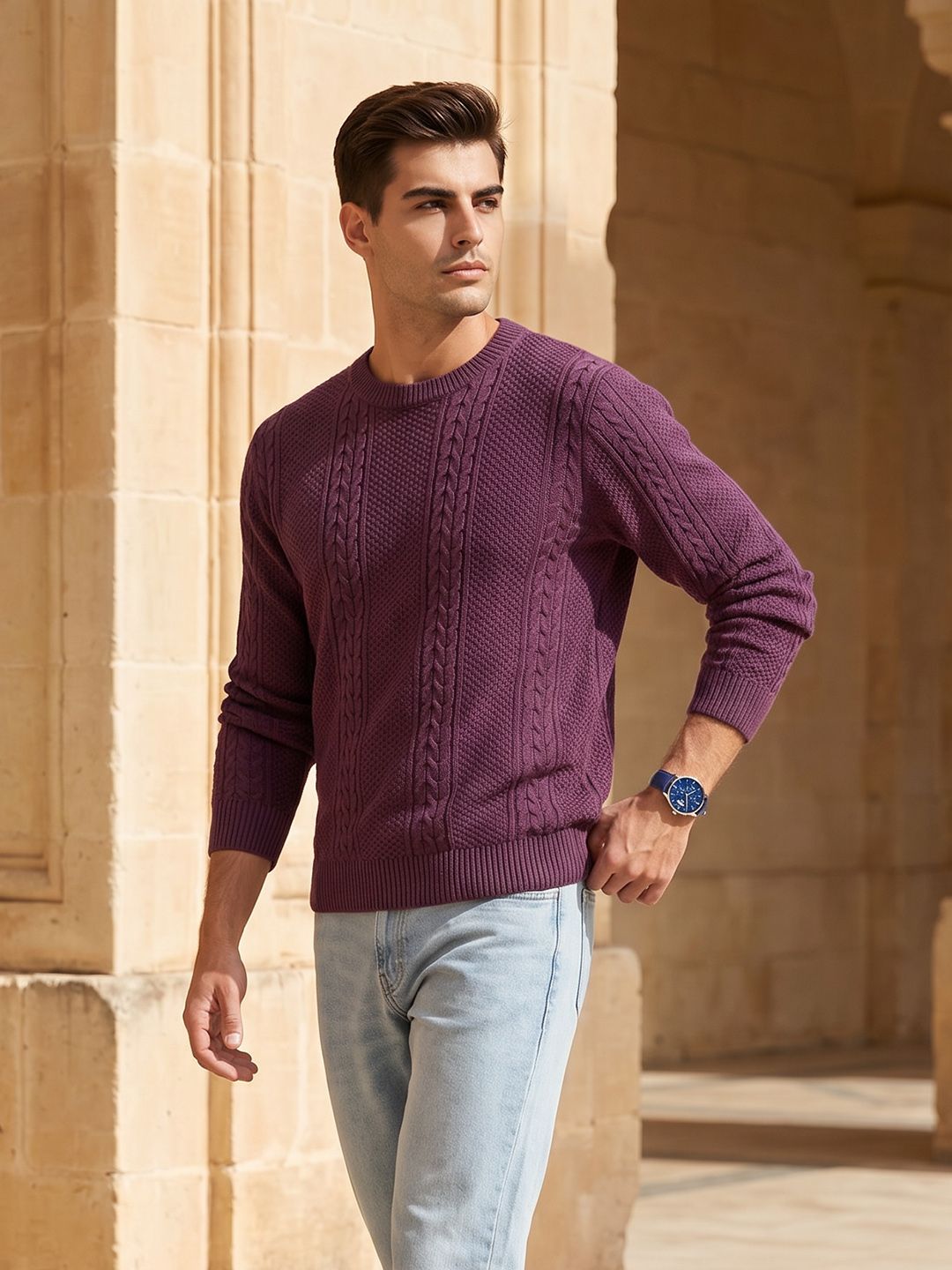 INVICTUS Cable Knit Pullover Sweater-picture-26