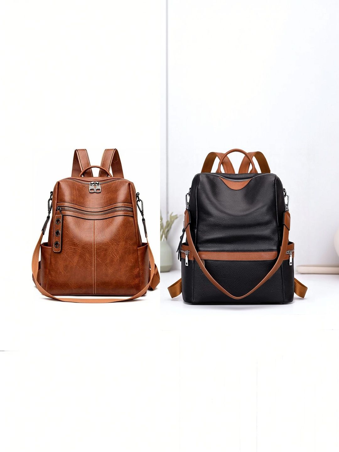 MomsyStore Women Contrast Detail Backpack-picture-26