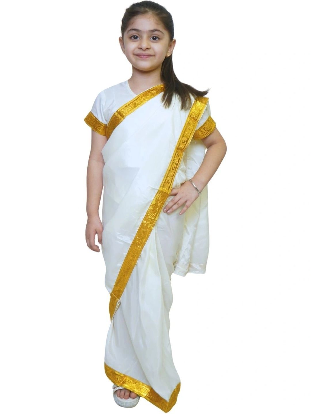 Kaku Fancy dresses Girls Onam Saree-picture-12