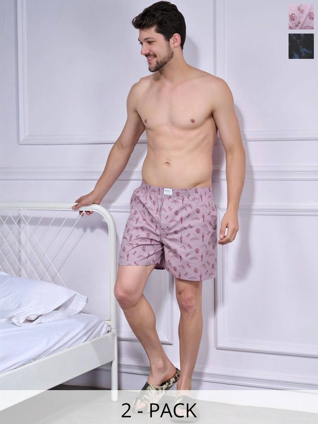 MAXZONE Pack Of 2 Printed Pure Cotton Boxers-picture-29