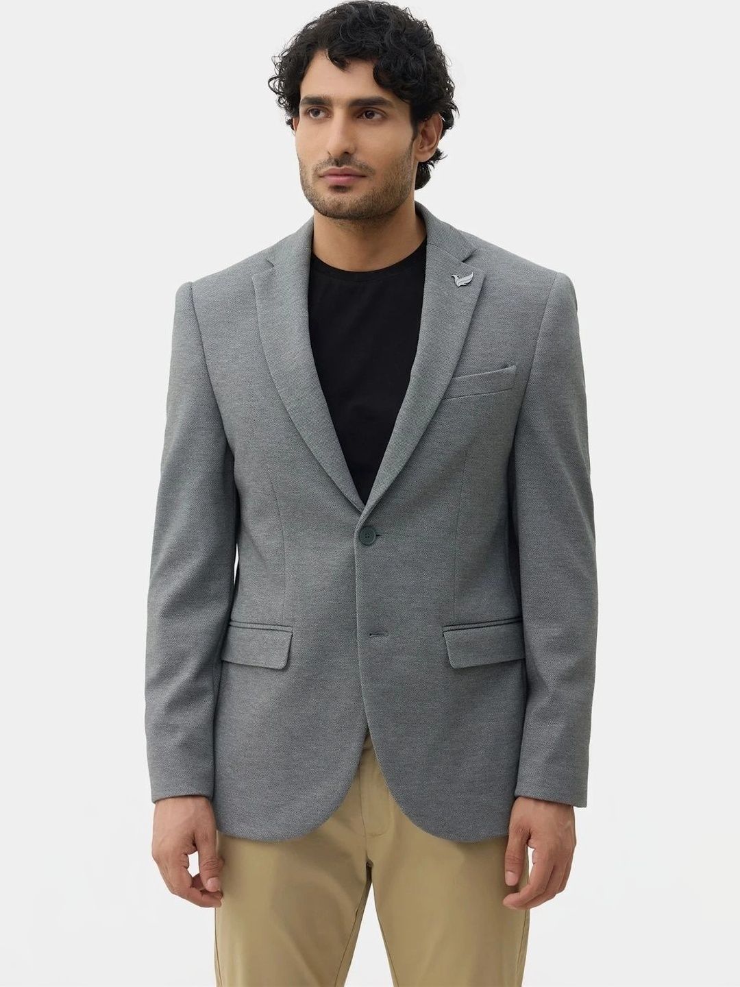 Blackberrys Notched Lapel Single-Breasted Slim Fit Formal Blazers-picture-30