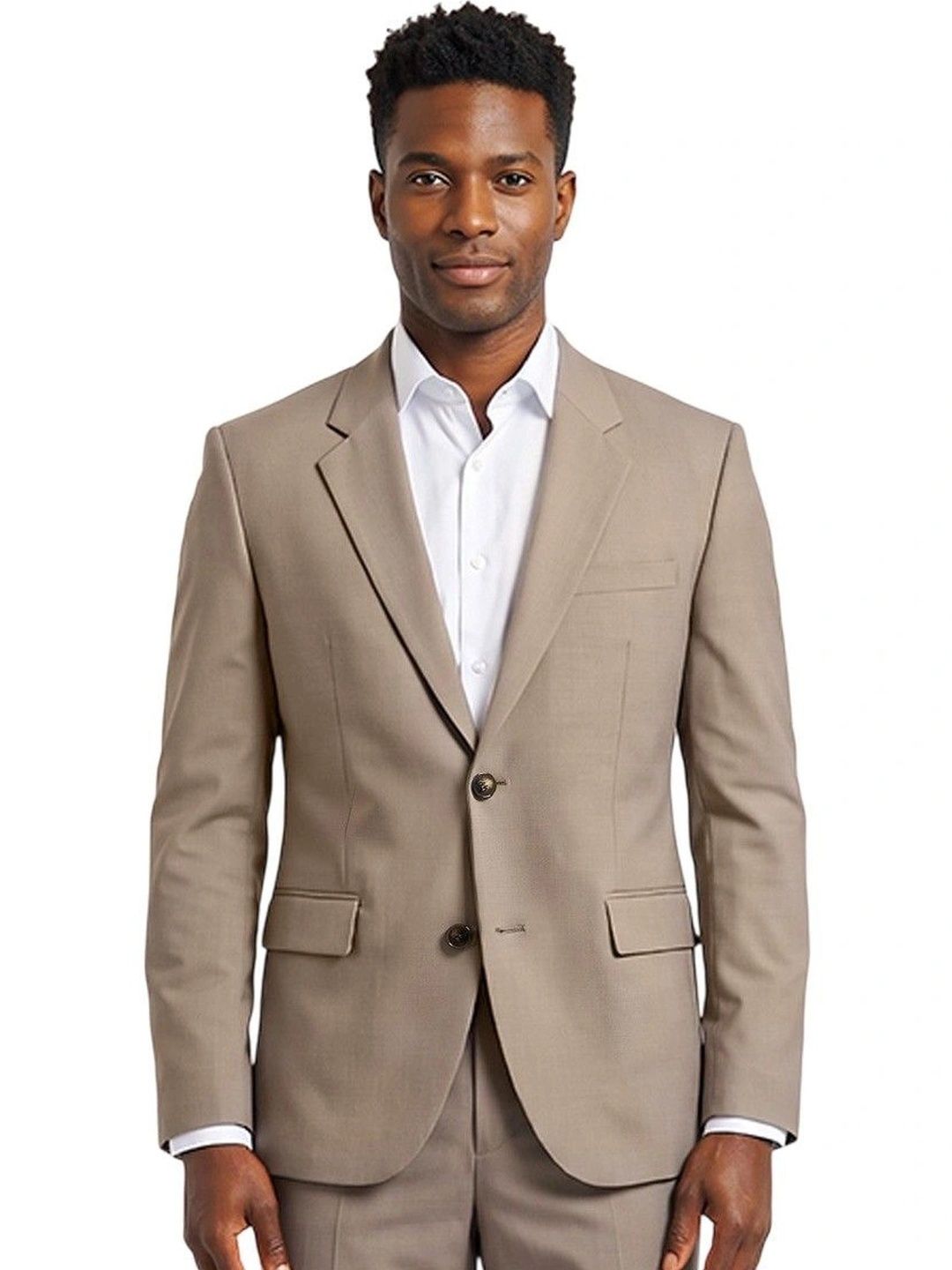 HUGO Brown Single Breasted Blazer-image-38