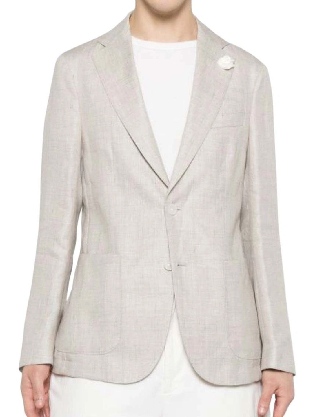 BOSS Light Grey Textured Blazer-picture-45